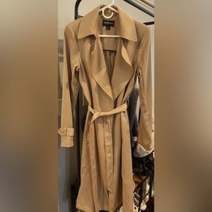 Something Navy dressy trench coat. LIKE NEW